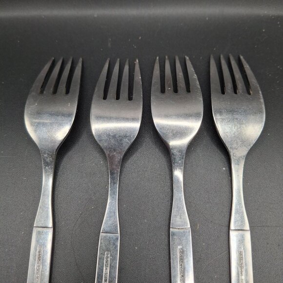 Oneida Lisbon Distinction Stainless Steel Dinner Forks Set Of 4 Vintage - Picture 6 of 6